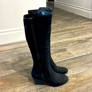 Faux Suede Black boots